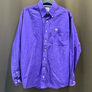 Cinch Men's Western Vibrant Purple Casual Button-Down Shirt Size Small EUC